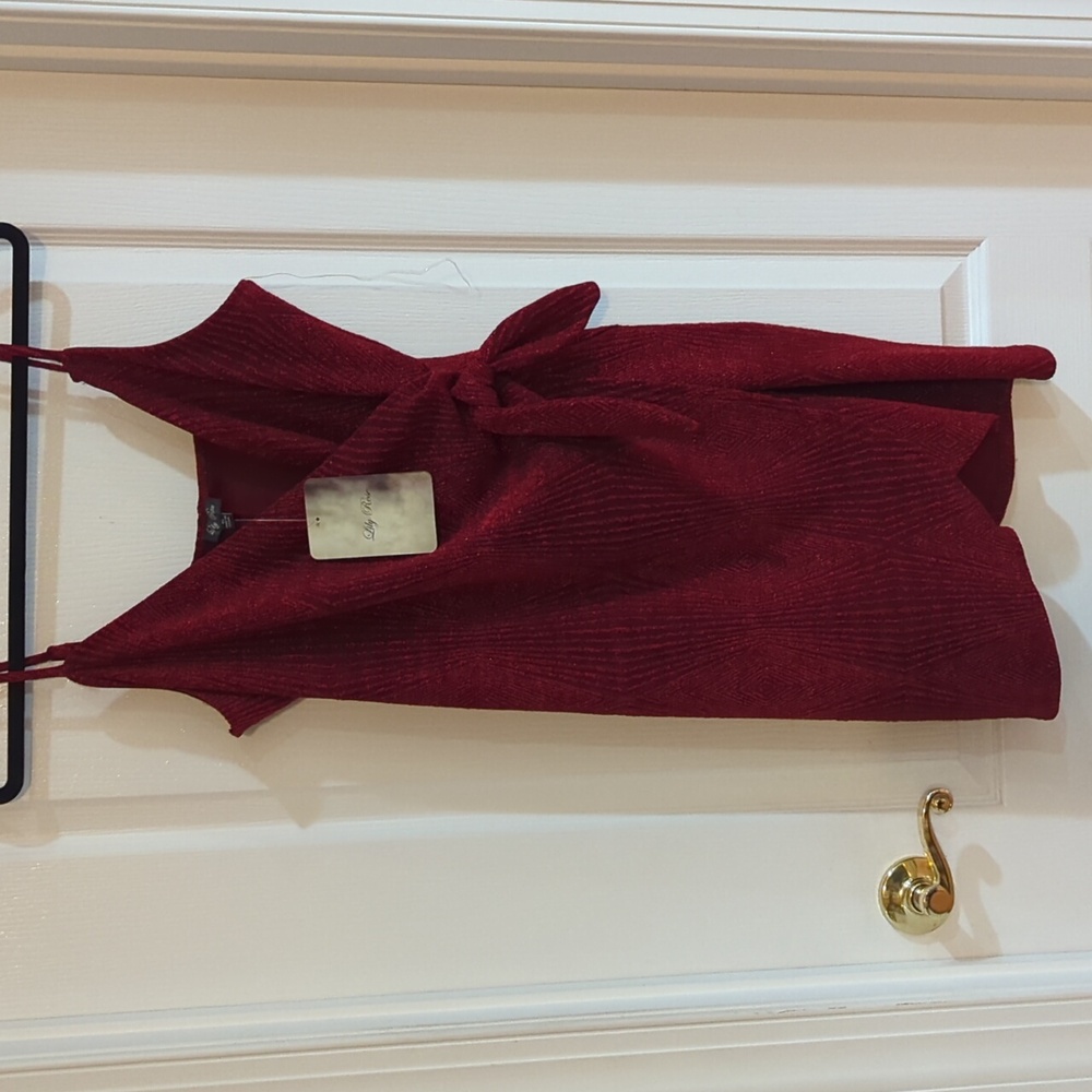 NWT Lily Rose XL Elegant Red Wrap Dress